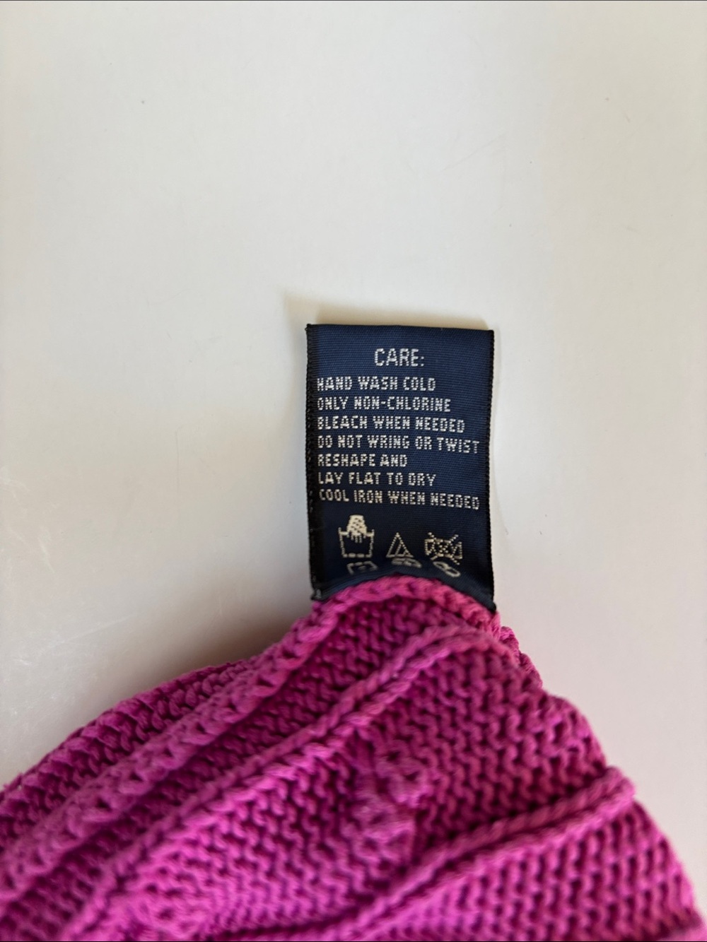Vintage Ralph Lauren Cable Knit Cotton Sweater Fuchsia Purple Preppy Women’s S - Picture 4 of 9